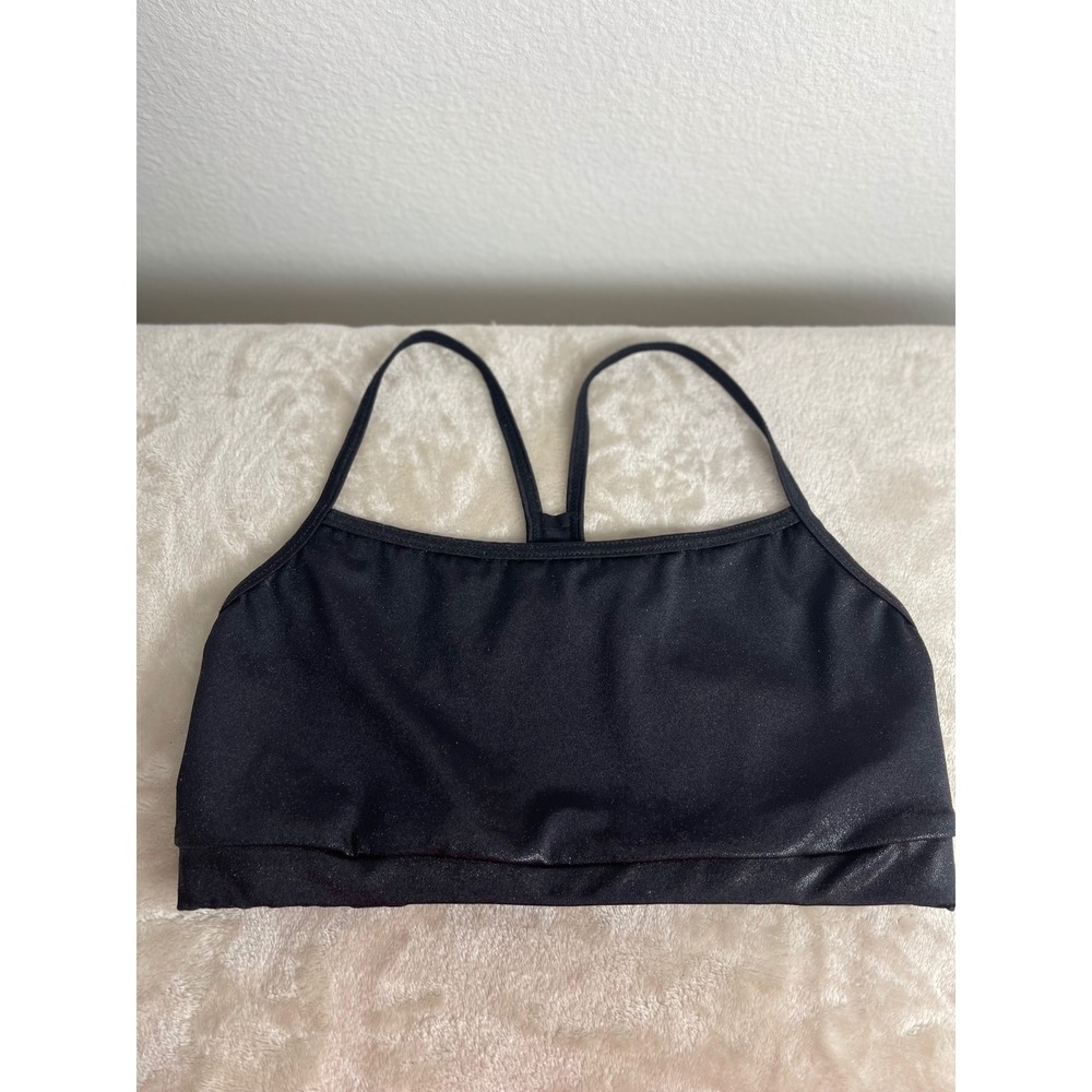 Balera Black Shimmer Dance Bra and Gray Seamless Bralette Bundle Small‎ Adult
